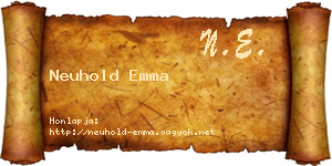 Neuhold Emma névjegykártya